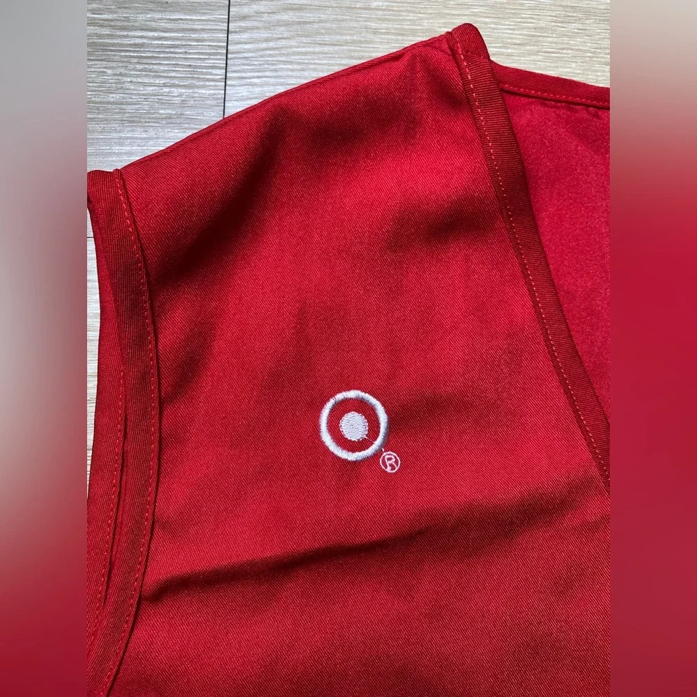 Vintage Target Store Employee Work Red Vest Uniform Size L / Large *Pre-Owned* - Picture 4 of 8